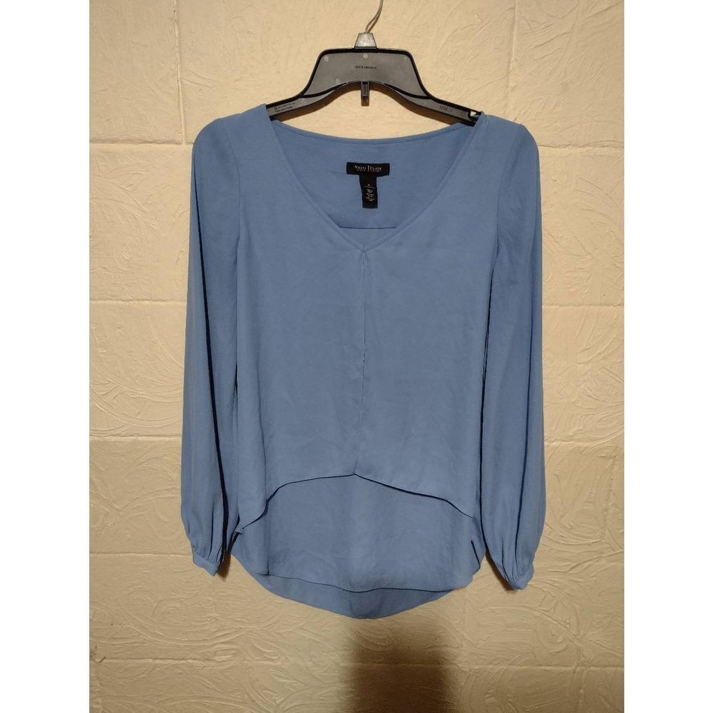 WHBM White House Black Market Size 0 Blue Blouse